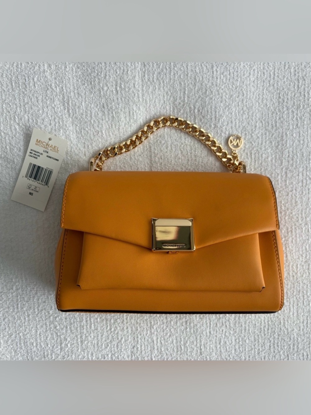 Michael Kors Lita medium Leather Chain-Handle Crossbody Bag NWT